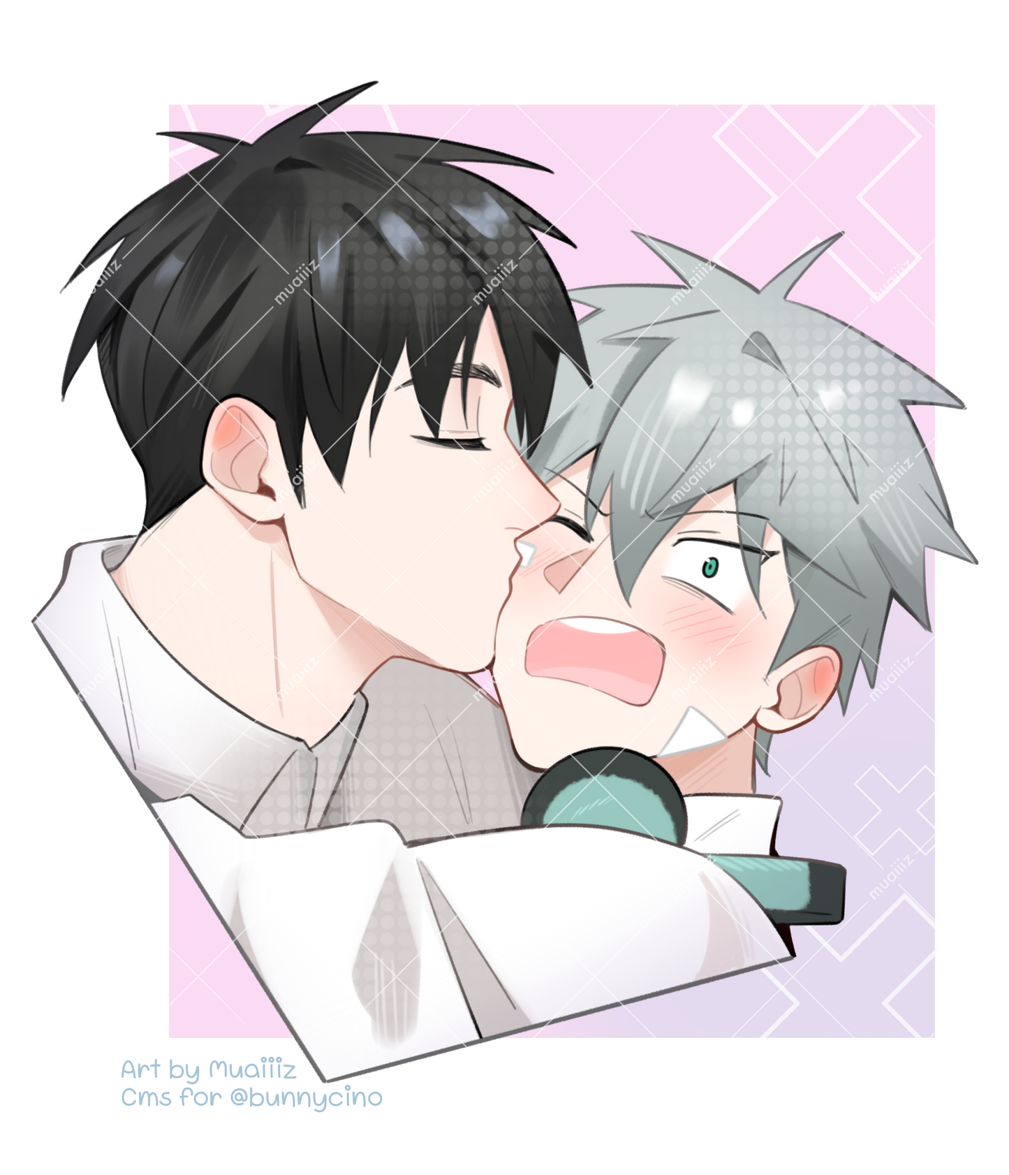 Two cuties with a phone (pin)