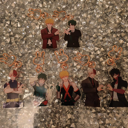 7 Heart Keychains